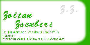 zoltan zsemberi business card